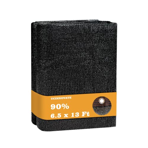 UCINNOVATE 90% Sunblock Shade Cloth with Grommets, 6.5x13 ft Durable Garden Shade Net Fabric Mesh Sunscreen UV Resistant Plant Sunshade for Chicken Coop Outdoor Pergola Canopy Barn Kennel Patio Lawn - color: 90% Shading Rate, size: 6.5X13FT