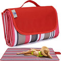 Beach Blanket Picnic Mat Sandproof Waterproof Extra Large Outdoor Camping Blanket Foldable Portable Picnic Mat for Travel Hiking Music Festival Park Lawn Grass Red Lines - color: Red Lines