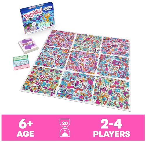 Spin Master Games, Pictureka. Giant Edition, Family Game for Indoor & Outdoor Fun with Big Oversized Board, for Family and Kids, 2-4 Players, Ages 6 & Up - style: Modern