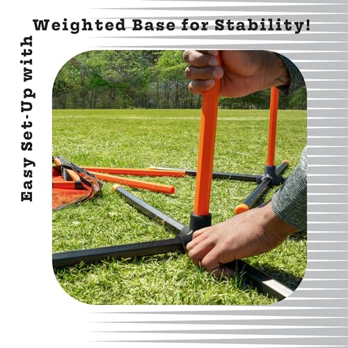 Little Kids Touchdown Toss Flying Disc Football Yard Game | Backyard and Lawn Game for Indoor and Outdoor Use - Practice Your Throwing Skills with Flying Disc Football Game
