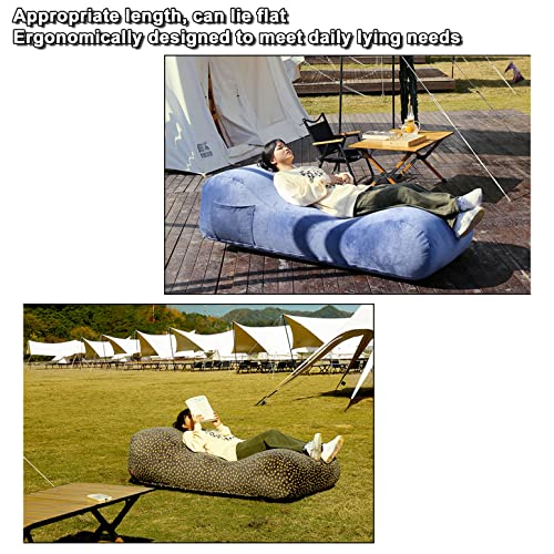 Inflatable Couch Air Chair, Beach Chair for Water Proof & Anti-Air Leaking Design, Blow Up Chair Indoor & Outdoor, Inflatable Lounger Air Chair Sofa Bed Sleeping Bag Couch,Grey - color: Grey