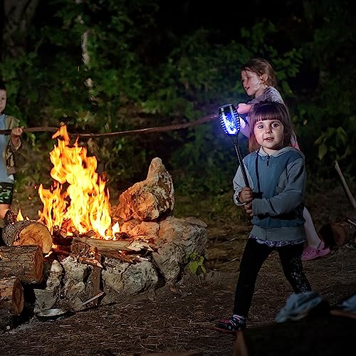 Toodour Solar Torch Flame Lights, 6 Pack Solar Lights Outdoor with Flickering Flame, Waterproof Solar Pathway Light Landscape Decoration Lighting for Garden, Lawn, Yard, Outdoor Decor - Blue - color: Blue, size: 6 Pack