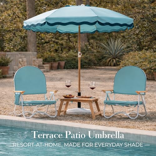 6FT Patio Beach Umbrella for Outdoor, UPF 50+ Sun Shade for Patio, Backyard, Garden, Pool and Beach, Tilt Adjustable, Portable, Harbour Cypress Green - color: Harbour Cypress Green