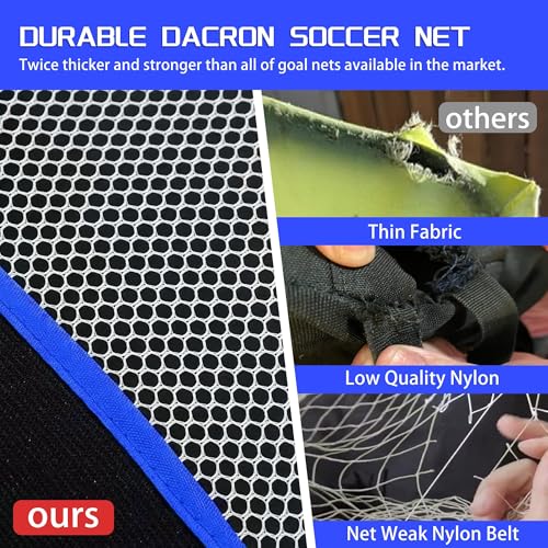 Onini Upgrade 6 Foot Pop Up Soccer Goals Blue - Portable Foldable Training Football Net with Target and Bag - Ideal for Toddler, Boys, Youth Outdoor Sports Games(2 Pack) - size: 6 ft Round