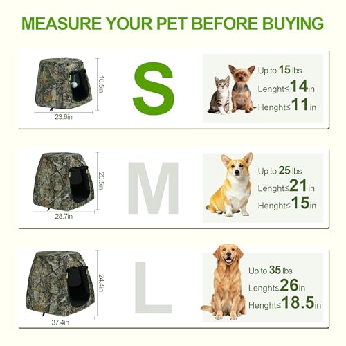Cat Tent for Small Medium Large Cats, Pop Up Dog Enclosure for Small Dogs, Portable Pet Tent with Cat Ball, Indoor Puppy Tent and Kitten Tent for Camping Beach Outdoor 23.6x23.6x16.5 inch (Size S) - size: S 23.6x23.6x16.5 inch