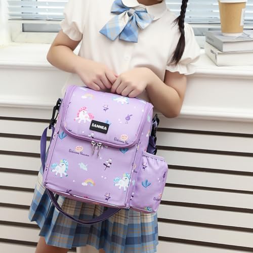 Reusable Lunch Bags Insulated Cooler Lunch Box Tote 7.5L Spaceflight Bento Bags With Side Water Bottle Pockets Removable Adjustable Strap - color: 7.5L Spaceflight