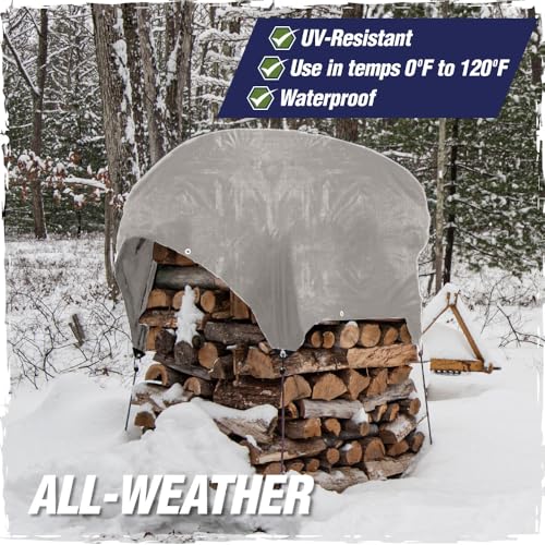RUGGED RHINO Heavy Duty Waterproof Tarp, 16x20, UV and Tear Resistant Cover with Reinforced Grommets and Corners, Outdoor Multipurpose Tarps for Camping, Patio, Garden, Car & Roof, 5 Mil 1 Pack Silver - color: Silver, size: 16' X 20'