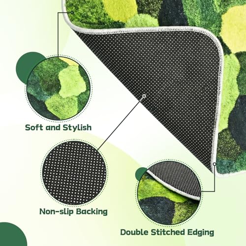 Washable Pee Pads for Dogs, 30" x 17" Faux Moss Reusable Puppy Pads for Dog Potty Training, Durable Absorbent Leakproof Dog Grass Pad for Crate Couch Car Seat Pet Bed Home Indoor Use