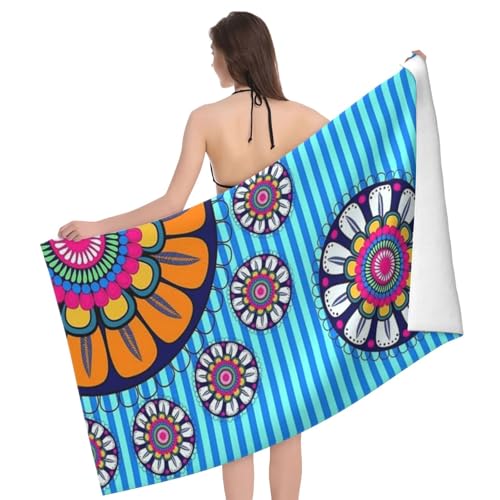 Cute Boho Beach Towel for Women/Adults, Personalized Microfiber Beach Towels Bulk, Quick Dry Beach Towel for Pool, Lightweight Bath Towels Oversized Clearance 30"x 60" - color: Boho2, size: 30"x 60"