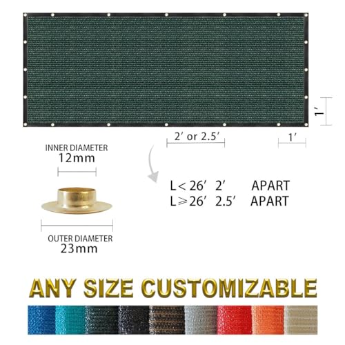 Houssity Green 6' x 1' Fence Privacy Screen Cover Panel Shade Cloth Fabric for Chain Link Fence Patio Pool Driveway Walkway Construction Project Playground Outdoor Events - color: Green, size: 6' x 1'