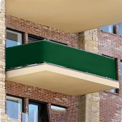 4'x25' Dark Green Privacy Fence Screen, 100% Solid Non-See-Through Privacy Fence Panel, Garden Privacy Fence, Full Privacy for Balcony, Backyard,Porch, Railing and Pool - color: Frost Green, size: 4×25ft