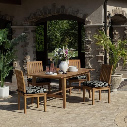 Arden Foam Outdoor Round Back Seat Cushion Kit, 20 x 19, Made with ProFoam, Rain-Proof, Fade Resistant, Ashland Black Jacobean - color: Ashland Black Jacobean, style: 20 x 19 Foam Rounded Back Seat Cushion