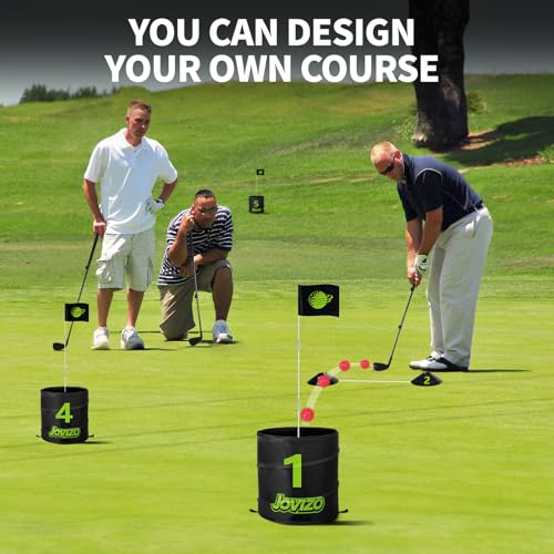 Golf Chipping Game with 2 Retractable Clubs & 9 Holes, Portable Golf Set for Adults Kids, Outdoor Indoor Sports Practice Toy Gift for Family Play Yard, Backyard, Lawn, Beach - style: 9 Holes