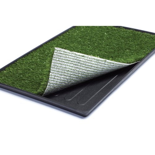 Prevue Pet Products Tinkle Turf Indoor Portable Pee Turf Patch for Dogs - Realistic Grass Potty Pad, Washable Artificial Grass Mat with Draining Tray, for Indoor or Outdoor Use - Large Dogs - size: Large
