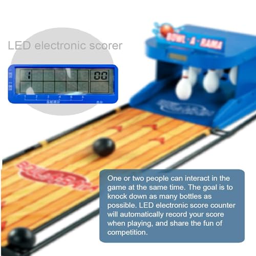 Bowling Alley Game for Home, Bowling Game with LED Electronic Scoreboard with Automatic Reset,Lighting,Simulation Sound Effect for Interactive Game 3.5m