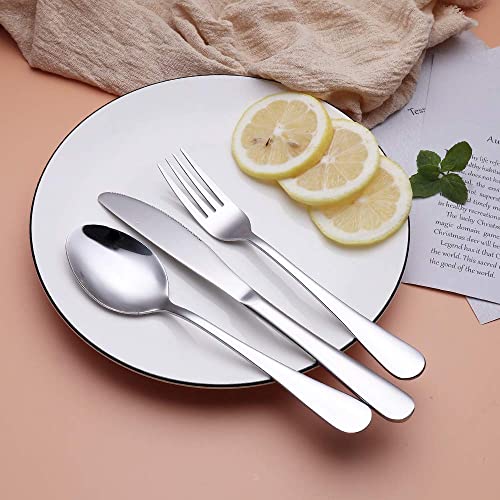 Travel Stainless Steel Utensils Set with Case – 8-Piece Reusable Flatware Kit Includes Fork, Knife, Spoon, Chopsticks, Straws, Brush & Bag – Portable Cutlery for Camping, Work, Picnic (Silver) - color: Silver