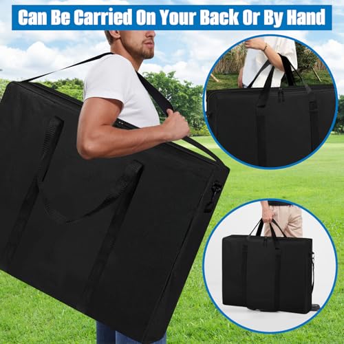 SIRUITON Folding Table Storage Bag, Portable 600D WaterProof Carry Bag for Folding Picnic/Camp Tables with Reinforcing Plate & Shoulder Strap, 48" D x 30" W x4.7 H Fits 8FT Folding Tables（bag only） - size: 8ft Folding Table Bag