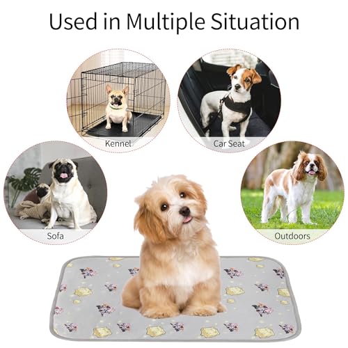 NACOCO Summer Pet Cooling Mat - Cat Dog Cushion Pad Sleeping Cool Comfortable Soft for Pets Kids and Adults (Grey French Bulldog, S) - color: Grey French Bulldog, size: S: 15.5'' x 19.5''