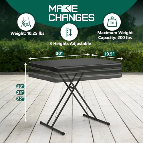 Folding Table 2 Pack,30 Inch-Small Desk Adjustable Height TV Tray for Laptop, Couch, Camping - Heavy Duty Utility Foldable Table for Small Spaces, No Assembly Required, Black Granite - color: Black, size: 30in-2pack