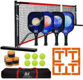 Pickleball Net for Driveway, Portable Pickleball Net System with Regualtion Size 22FT Pickle Ball Net, Outdoor Pickleballs, Carry Bag, Weather Resistant Metal Frame - style: Pickleball net system