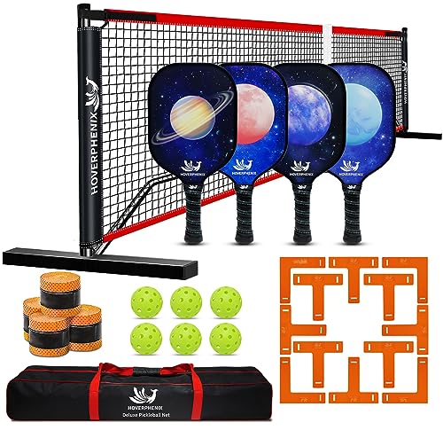 Pickleball Net for Driveway, Portable Pickleball Net System with Regualtion Size 22FT Pickle Ball Net, Outdoor Pickleballs, Carry Bag, Weather Resistant Metal Frame - style: Pickleball net system