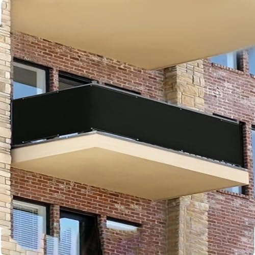 4'x25' Aiwi Space 100% Solid Non-See-Through Privacy Fence Panel, 4ft Garden Privacy Fence, Full Privacy Protect for Balcony, Backyard,Porch, Railing and Pool, Black - color: Black, size: 4×25ft