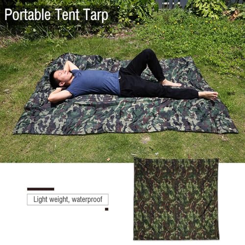 Camping Tarp Ground Cloth, Lightweight Compact Tent Tarp, Multifunctional Outdoor Pocket Blanket with Carrying Bag for Camping, Hiking, Backpacking - size: 6.5*6.5'