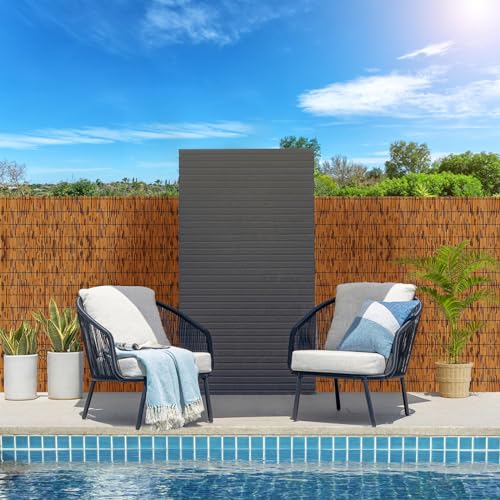 KOIUEYW Bamboo Reed Fencing, Decorative Bamboo Curtains for Patio, Light Russet Privacy Fence Reed Screens Outdoor for Patio Garden Balcony Privacy Screen, 5 x 5 FT - color: Light Russet, size: 5 x 5 FT