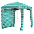 Qipi Beach Cabanas for Sand, Beach Canopy with Sandbags & Side Wall for Family, Easy Set Up Sun Shelter, UPF 50+ UV Protection with Roof Vent - color: 6' x 6' Jervis Bay
