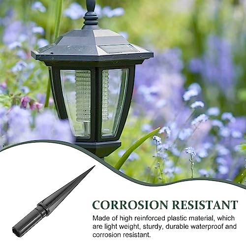 Uonlytech Garden Lamp Stake Accessory 10Pcs Solar Light Replacement Stakes Plastic Ground Spikes for Outdoor Solar Lights Durable Waterproof 4.33In - size: 11X1.2CM