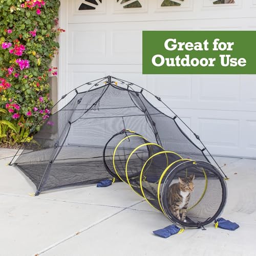 Product Image Outback Jack Outdoor Cat Enclosures for Indoor Cats (Portable Cat Tent, Outdoor Cat Tent, Cat Tunnel, and Playhouse) Play Tents for Cats, Outside Enclosure (Kitty Compound Play House) - style: Kitty Compound Play House