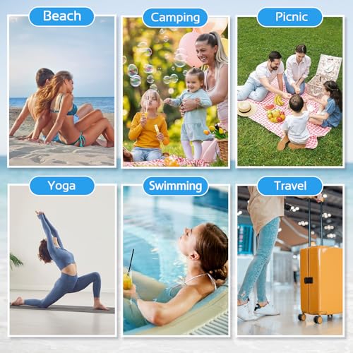Lokigo 2 Pack Lightweight Microfiber Beach Towel Oversized 72" x 32" Compact Sand Free Quick Dry Absorbent Towels Easy Pack Swim Pool Yoga Camping Travel Essential Accessories for Men Women Adults