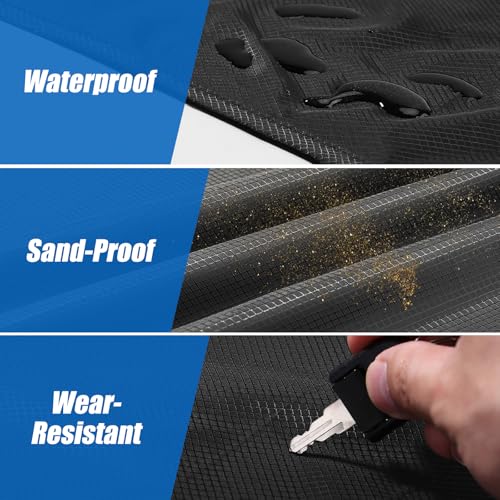 Odoland Beach Blanket Picnic Blanket, 43" x 63" SandProof Waterproof Outdoor Pocket Blanket with Portable Bag, Foldable Lightweight Sand Free Quick Drying Beach Mat for Hiking Camping Travel, Black - color: Black, size: 43.3" x 63"(1-2 People)