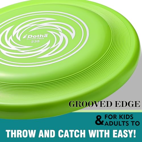Sports Flying Disc, 2 Pack Compeition Flying Discs, Lightweight Durable Flying Disc Toys for Backyard Beach Lawn Park Outdoor Games, 105 Gram 9.3 Inch & 90 Gram 7.3 Inch. - color: Green & Orange