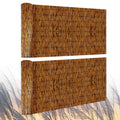 2 Pack Natural Reed Fence,4FT X 16.4FT Bamboo Fencing Privacy Reed Screening for Outdoor, Gallery, Restaurant, Hotel, Patio (Brown) - size: 2 Pack 4FTx16.4FT