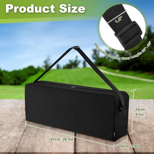Cosmos Ladder Toss Game Set Carrying Case Outdoor Ladder Ball Set Storage Organizer Bag Portable Ladder Ball Shoulder Bag with Adjustable Strap, Foldable Sport Travel Carry Bag Duffle Bag