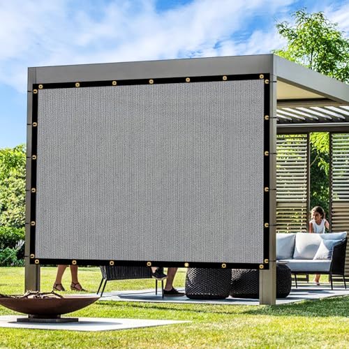 Artpuch Outdoor Pergola Shade Cover 4x5 FT Sun Shade Cloth with Grommets Light Grey Commercial Grade Patio Privacy Screen Shade Canopy (Customized Available) GN04 - color: Light Grey, size: 4' X 5' Customized