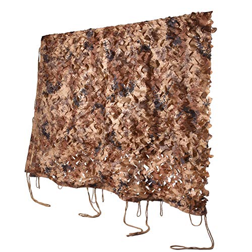 HYOUT Camo Netting Camouflage Net Bulk Roll for Hunting Blinds Ghillie Sunshade, Camping, Military Party Decoration - color: Desert Digital, size: 10x13ft(3M*4M)