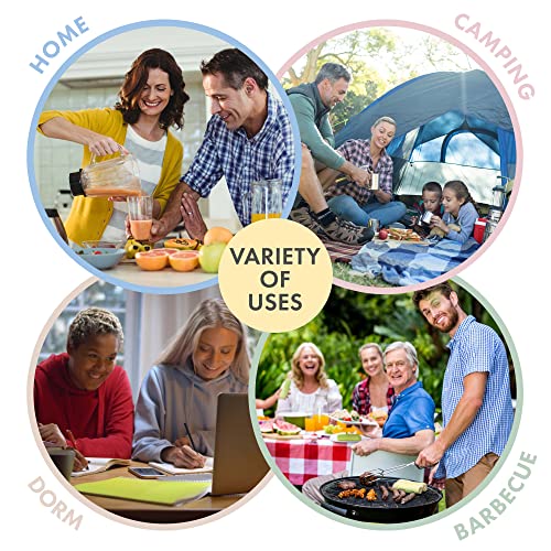 FOODLE Wheat Straw Dinnerware Set - BPA Free & Safety Certified - Unbreakable, Microwave & Dishwasher Safe - Dorm & RV Dishes - Camping Plates Cups and Bowls Set - Great for Kids & Adults - For 6 - color: Gray
