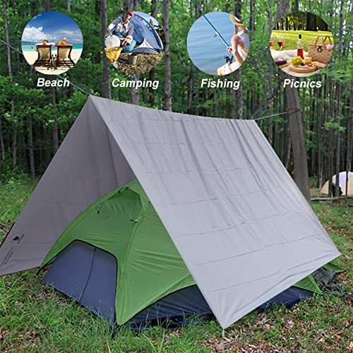 GEERTOP Portable Waterproof Tent Footprints Lightweight Camping Tent Ground Sheet Mat Sunshade Shelter for Outdoor Backpacking Hiking Picnic Travel - size: 2'4'' x 6'11''