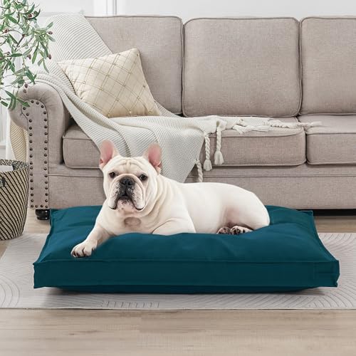 Dog Bed Covers Replacement Washable, Waterproof Dog Bed Cover with Zipper, 30Lx20Wx3H inch Durable Oxford Pet Bed Cover for Outdoor/Indoor Use, Cover Only, Cyan - color: Cyan, size: 30*20*3 inch