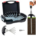 8" Screw in Tent Stakes Heavy Duty, Ground Anchors Screw in, Metal Threaded Tent Spikes, Camping Pegs for Canopies & Gardening Inflatable Decor (20 PCS Black) - style: 20 PCS Black