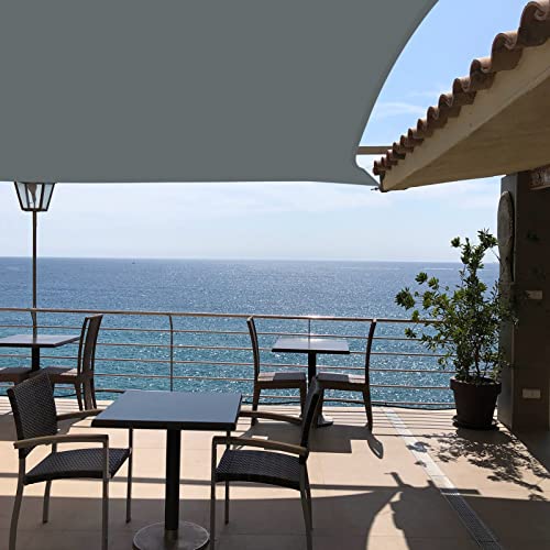 Neween Waterproof Shade Sails，Rectangle UV Block Gray Sun Shade Sail, Canopy for Outdoor Patio and Garden, Yard Activities (10'x13') - color: Gray, size: 10'x13'