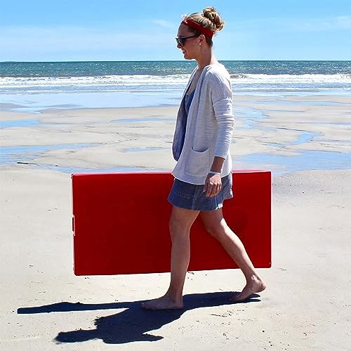 Driveway Games All Weather Corntoss Bean Bag Cornhole Yard Game Set for Indoor and Outdoor Use with 2 Target Boards and 8 Bean Bags - color: Red
