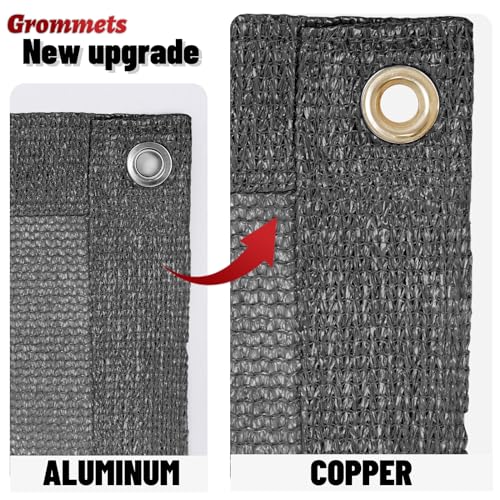 SUNNY GUARD Shade Cloth 3'x8'FT Sun Shade Screen Fabric HC-090 Shade Cover Tarp with Grommets for Pergola Backyard Garden,Dark Grey - color: Dark Grey, size: 0 3'×0 8'