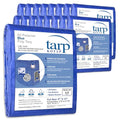 KOTAP All-Purpose Multi-Use 5-mil Poly Tarp, Blue, Cut Size 8 x 12 ft./Finished Size 7 ft. 4 in. X 11 ft. 6 in., TRA-0812-17, Waterproof - color: Blue, size: 8 X 12 Ft., (17-pack)