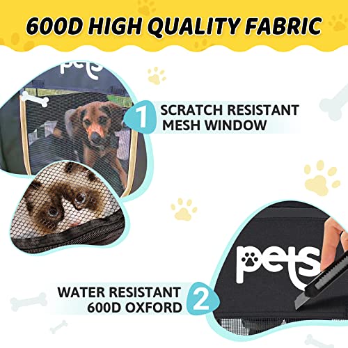 KingCamp Dog Playpen Pet Playpen + Free Travel Bowl Portable Foldable Dog Tent and Puppy Playpen Pet Tent + Free Carrying Case Indoor Outdoor Camping (Large (50x50x24 inches))