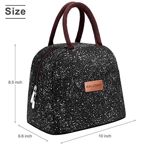 BALORAY Lunch Bag for Women Men Insulated Lunch Box for Adult Reusable Lunch Tote Bag for Work, Picnic or Travel (Black Starry) - color: Black Starry, size: M