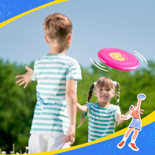 Frisbee Go Flying Disc, 9 Inch Lightweight Sports Disc for Beginners Outdoor Beach Backyard Lawn Park Camping Family Activity Game - 70g - color: V2345-4PACK