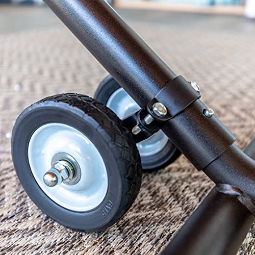Hatteras Hammocks Black Wheel Kit for Hammock Stands, Heavy Duty Construction, Weather-Resistant, Portable, for Outdoor Use